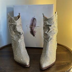 Jessica Simpson Zellya Champagne Glitter Boot